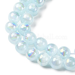 Plating Natural Selenite Beads Strands&nbsp;G-G120-A01-02-03