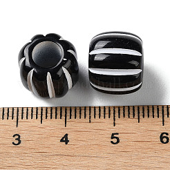 Spray Printed Opaque Acrylic European Beads&nbsp;SACR-P031-02B-01
