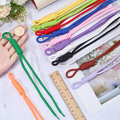 12Pcs 12 Colors Nylon Rope Pendant Decorations&nbsp;HJEW-CP0001-47A