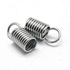 変色に強い304ステンレススチール製ターミネーター  脊髄コイル  ステンレス鋼色  10.8x5.5mm  穴：4mm&nbsp;STAS-E016-4
