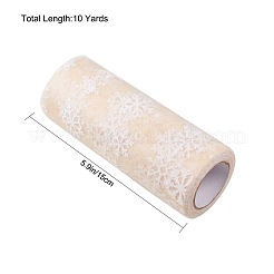 Snowflake Deco Mesh Ribbons&nbsp;OCOR-P010-G02