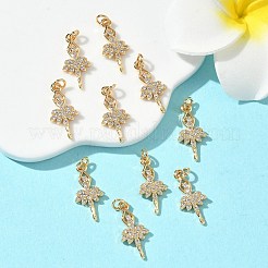 SHEGRACE Brass Micro Pave Cubic Zirconia Pendants&nbsp;XGRQ3D848-486G