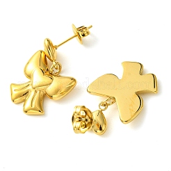 Ion Plating(IP) 304 Stainless Steel Dangle Stud Earrings&nbsp;EJEW-Z038-08G