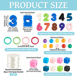 キットを作るDIYブレスレット  アクリルビーズやアクリルビーズを含む  ミックスカラー  19.5~21.5x13.5~14.5x13.5mm  穴：6.5mm&nbsp;DIY-TA0015-06