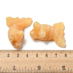 Natural Topaz Jade Carved Healing Goldfish Figurines&nbsp;DJEW-D012-08D