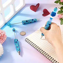 2Pcs Polymer Clay Rhinestones Ball-Point Pen&nbsp;OFST-TA0001-03F