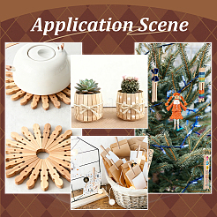 350Pcs Craft Wooden Flat Clips&nbsp;DIY-WA0001-27