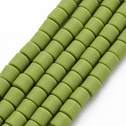 樹脂粘土ビーズ連売り  コラム  黄緑  5~7x6mm  穴：1.5~2mm  約61~69個/連  15.74インチ&nbsp;CLAY-T001-C45