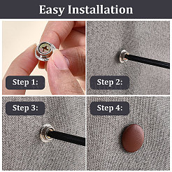 20Sets Leather Car Roof Buckle Fastener&nbsp;IFIN-GF0001-65D