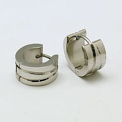 Tarnish Resistant Fashion 304 Stainless Steel Huggie Hoop Earrings&nbsp;EJEW-G124-M16