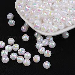 Faceted Colorful Eco-Friendly Poly Styrene Acrylic Round Beads&nbsp;SACR-K001-8mm-78