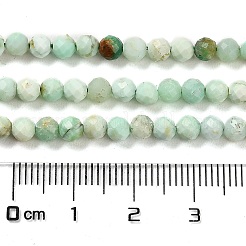 天然石グリーンオパールビーズ連売り  多面カット  ラウンド  4~4.5x4~5mm  穴：0.7mm  約90~94個/連  15.35''（39~39.5センチメートル）&nbsp;G-Z035-A02-03E