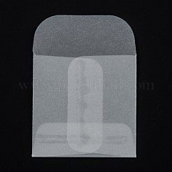 正方形の半透明のパーチメント紙バッグ  ギフトバッグやショッピングバッグ用  透明  6.1cm  バッグ：4.5x4.45x0.03センチメートル&nbsp;CARB-A005-02A