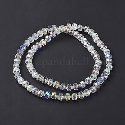 Electroplate Transparent Glass Beads Strands&nbsp;EGLA-H101-03A