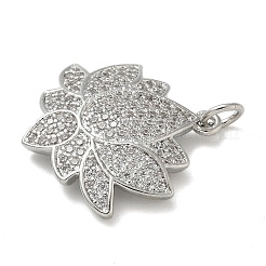 Rack Plating Brass Micro Pave Cubic Zirconia Pendants&nbsp;KK-K392-56P