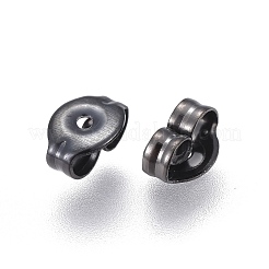 304ステンレス鋼製摩擦イヤーナットイオンプレーティング（IP）  電気泳動黒  6x4.5x3mm  穴：0.8mm&nbsp;STAS-F203-03B
