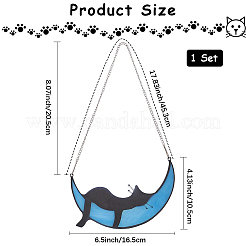 Stained Acrylic Moon Cat Hanging Ornament&nbsp;HJEW-WH20003-14A