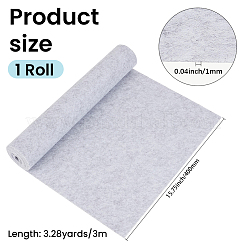 長方形のフェルト生地ロール  DIY工芸品  ライトグレー  400x1mm  3 m /ロール&nbsp;DIY-CY0003-96B
