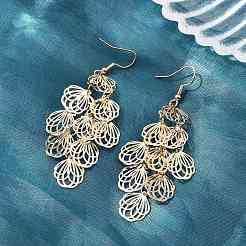 Brass Dangle Earrings&nbsp;EJEW-B157-02C-G