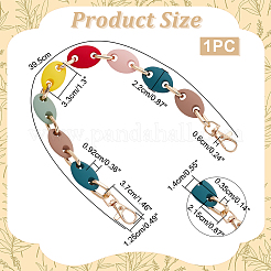 Acrylic Coffee Bean Link Purse Chains&nbsp;FIND-WH0418-03LG