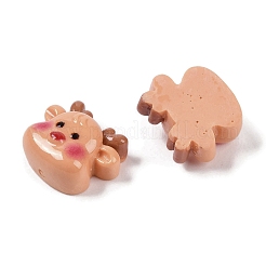 クリスマス不透明樹脂デコデンカボション  鹿  11x13.5x6mm&nbsp;CRES-M036-03P