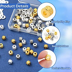 90Pcs 3 Colors Tibetan Style Alloy Beads&nbsp;TIBEB-YW0001-41