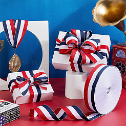 Polyester Grosgrain Ribbon&nbsp;OCOR-WH0111-07A