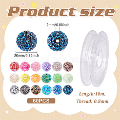 DIY Round AB-Color Resin Rhinestone Beads Bracelets Making Kits&nbsp;DIY-ME0001-21