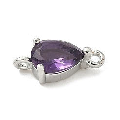 Brass Pave Cubic Zirconia Connector Charms&nbsp;KK-Z120-31P-05