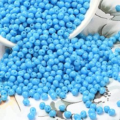 ミユキ 3.4mmドロップビーズ  日本製シードビーズ  不透明色  （dp413) 不透明ターコイズブルー  3.4x3mm  穴：0.65mm  約900個/50g&nbsp;Y-SEED-MY04-DP413