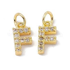 Real 18K Gold Plated Brass Micro Pave Clear Cubic Zirconia Charms&nbsp;KK-E068-VB452-F