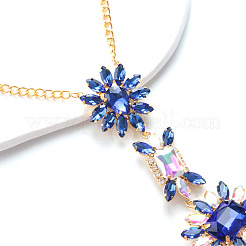 Alloy Rhinestone Flower Tassel Necklace Body Chains for Women&nbsp;FS-WG8032C-01