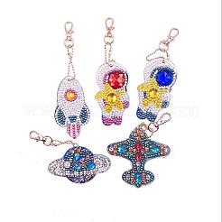 DIY Universe Series Diamond Painting Keychains Kits&nbsp;DIY-WH0259-11