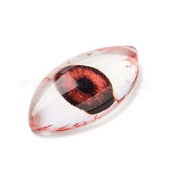 ハロウィーン半透明樹脂デコデンカボション  ナザールボンジュウ  ファイヤーブリック  7x14x3mm&nbsp;CRES-Z007-01B-03