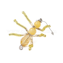 Glass Seed Beaded Ant Pendants&nbsp;PALLOY-MZ00468-01