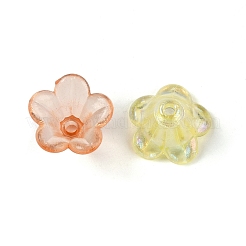 メッキABアクリルビーズキャップ  花/葉  ミックスカラー  13x13.5x10mm  穴：2mm  約1666個/500g&nbsp;OACR-B025-02A
