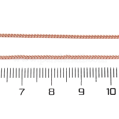 1.2mm真鍮ツイストチェーンネックレス  304ステンレススチール製カニカン付き  鉛フリー＆カドミウムフリー  長持ちメッキ  ラックめっき  ローズゴールド  17.32インチ（44cm）&nbsp;NJEW-D302-64RG