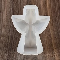クリスマス DIY キャンドル作り  レジン型  UVレジン用  エポキシ樹脂工芸品作り  ホワイト  クロス  48x85x115mm  内径：38x77x104mm&nbsp;AJEW-U014-03A