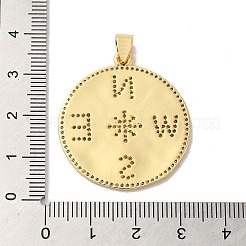 Rack Plating Brass Micro Pave Cubic Zirconia Pendants&nbsp;KK-P241-40G