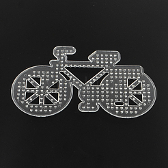 5x5mmDIYアイロンビーズに使用される自転車ABCプラスチックペグボード  透明  90x155x5mm&nbsp;X-DIY-Q009-47