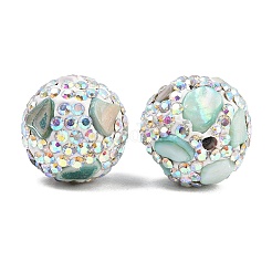 Handmade Polymer Clay Rhinestone Beads&nbsp;CLAY-H009-03