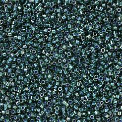 MIYUKIデリカビーズ  シリンダー  日本製シードビーズ  11/0  （db0276)裏地付きエメラルドab  1.3x1.6mm  穴：0.8mm  約10000個/袋  50 G /袋&nbsp;SEED-X0054-DB0276