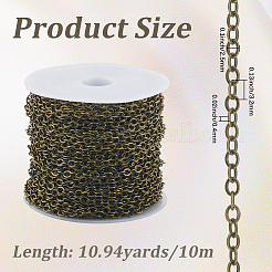 10M Brass Cable Chains&nbsp;CHC-SP0001-12