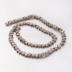 Electroplate Non-magnetic Synthetic Hematite Bead Strands&nbsp;G-F300-24B-F06