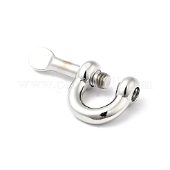 変色しない304ステンレススチール製Dリングアンカーシャックル留め具  ステンレス鋼色  16x22.5x7mm&nbsp;STAS-C056-01P