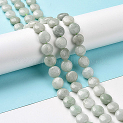天然ミャンマー産翡翠/ビルマ翡翠ビーズ連売り  フラットラウンド  10~10.5x5~5.5mm  穴：1mm  約38個/連  15.55インチ（39.5cm）&nbsp;G-C238-12A