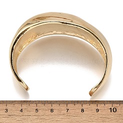 女性用合金カフバングル  ガラス張りの  ゴールドカラー  1-1/4インチ（3.2cm）  内径：2-3/8インチ（6cm）&nbsp;LS-BJEW-V002-01G