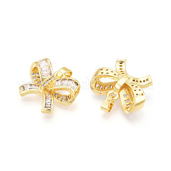 Brass Micro Pave Cubic Zirconia Pendants&nbsp;KK-N257-45G