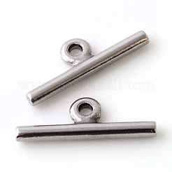 変色しにくい304ステンレススチールのトグル留め具  ステンレス鋼色  18.5x13.5x2.5mm  穴：2mm&nbsp;LS-X-STAS-Q195-85