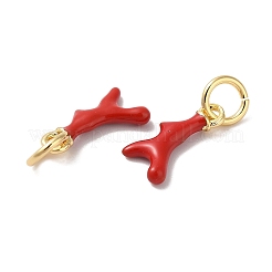 Brass Enamel Charms&nbsp;KK-L216-007G